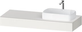 Duravit Konsole Qatego in Weiß matt mit einem Ausschnitt für Becken rechts, B/T/H: 140 x 55 x 17 cm - Bild 1