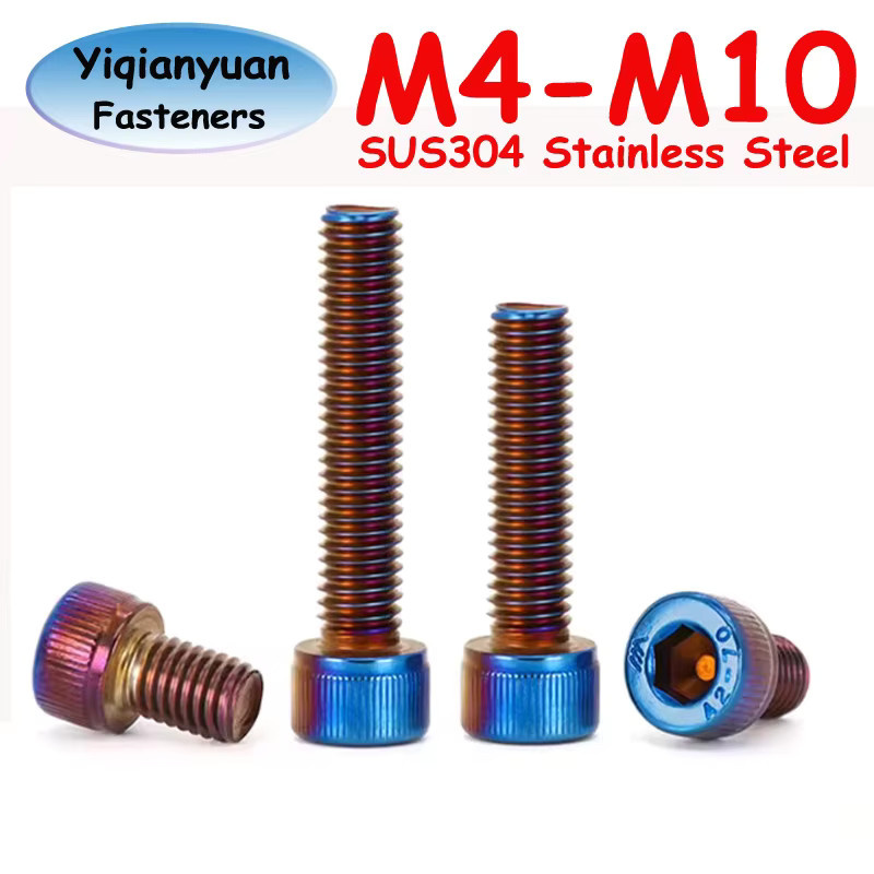 Yiqianyuan DIN912 Innensechskantschrauben aus SUS304 Edelstahl für M3 bis M10 - Bild 2