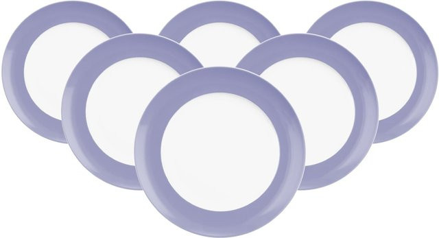 Seltmann Weiden Frühstücksteller Liberty Pure Colors Purple aus Keramik 6er Set Durchmesser: 22,5 cm - Bild 1