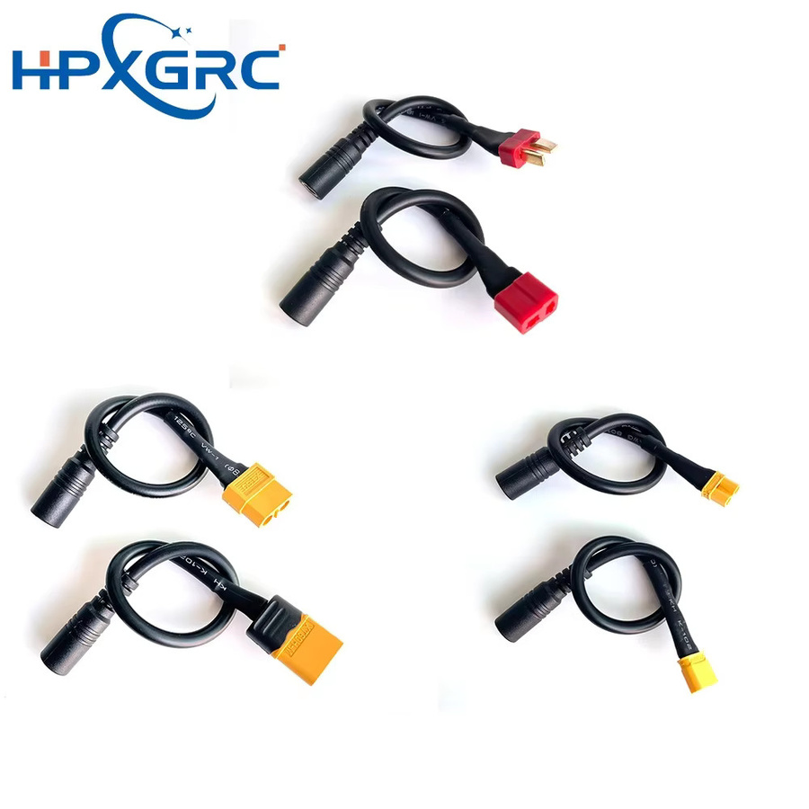 HPXGRC XT60 XT30 auf DC 5,5x2,1mm Adapterkabel Schwarz für Batterie-Ladegeräte - Bild 1