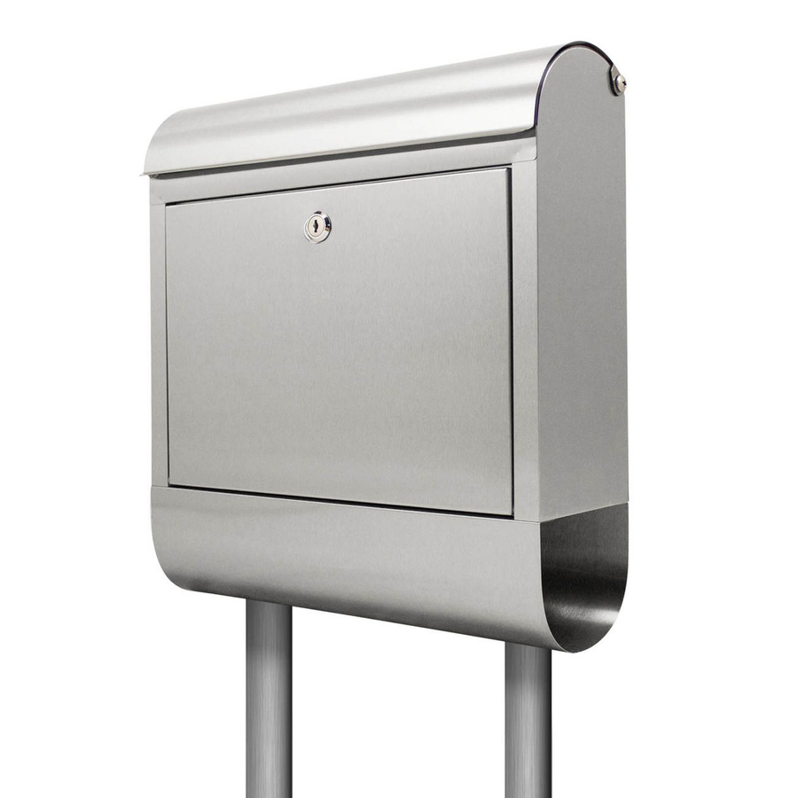 BANJADO Standbriefkasten aus Edelstahl in Silber - Bild 1