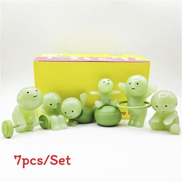 Smiski Geisterfiguren Nachtlicht PVC-Figuren Set Fitness Corner Cat - Bild 1