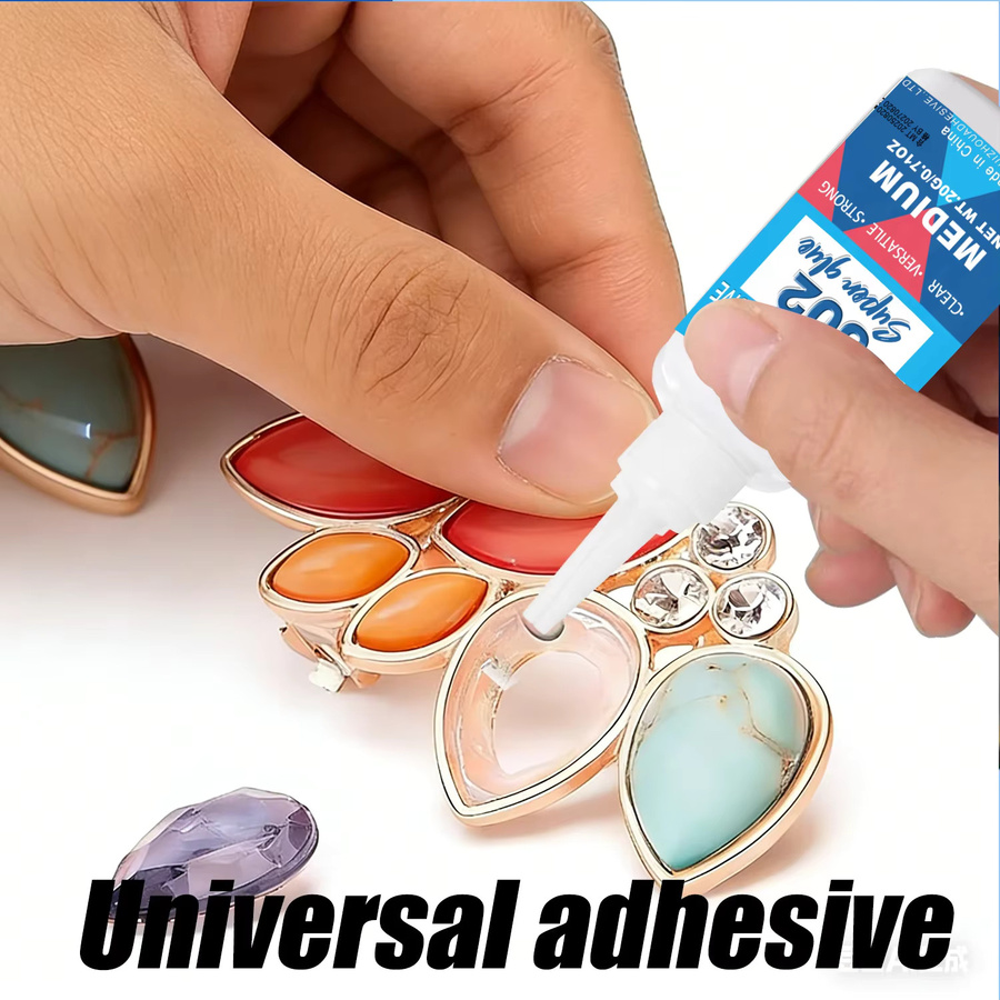 YZAN 502 Instant-Schnelltrocknender Kleber, Mehrzweck-Cyanacrylat-Kleber für Leder, Gummi, Holz und Metall, transparent, flüssig - Bild 3