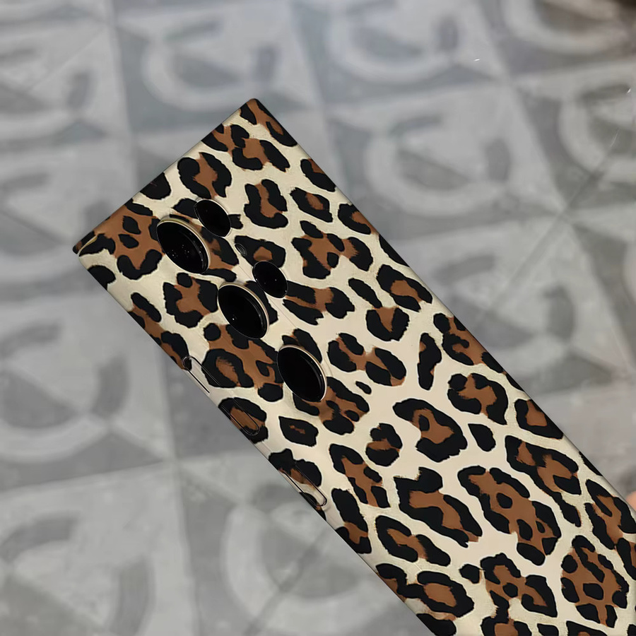 Stoßfeste Doppelschicht Handyhülle Brushstroke Leopard für Samsung Galaxy S26 S25 Ultra S24 S23 Ultra Plus in Multicolour - Bild 5