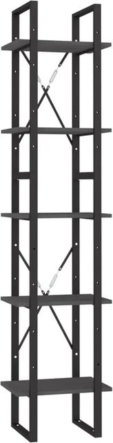 vidaXL Bücherregal im Industrial Design aus Kiefernholz und Metall, Grau, H x B x T: 175 x 40 x 30 cm - Bild 1