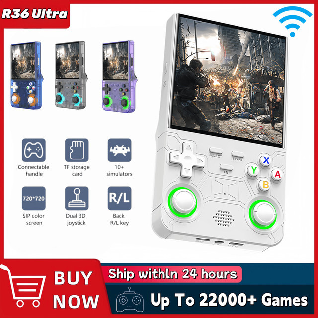 ZUIDID R36 Ultra Handheld Retro Game Player mit 4 Zoll IPS Bildschirm, WIFI und 64G Speicher in Weiß - Bild 1