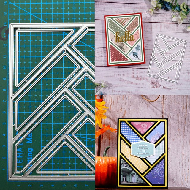 Silberne Metall-Stanzform als dekorative Schablone für DIY Scrapbooking und Handwerksarbeiten - Bild 1