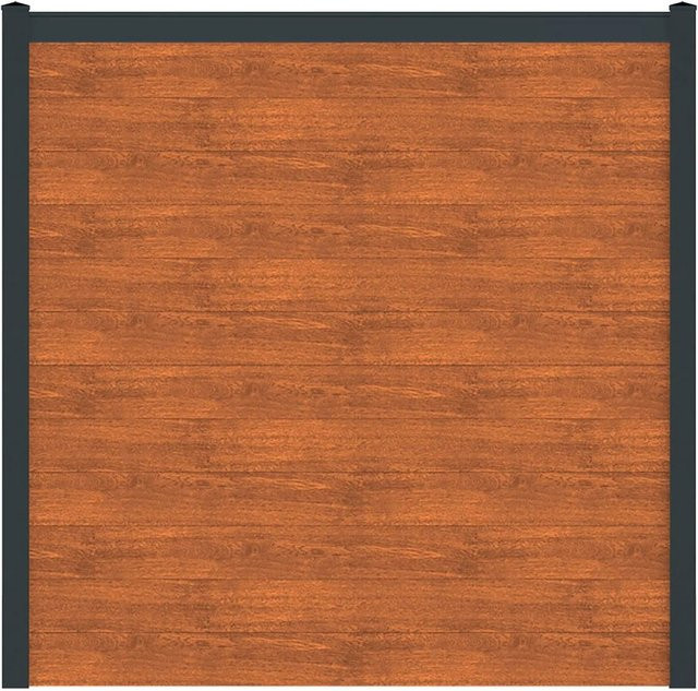 Vidual Sichtschutzzaun Snap 140 aus Aluminium in Light Oak, blickdicht, zum Aufdübeln, Höhe: 175 cm, Breite: 31,91 m - Bild 1