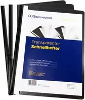 Soennecken Schnellhefter DIN A4 aus Kunststoff, 10er Packung in Transparent, Schwarz und Blau - Bild 1