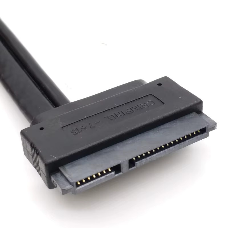 OULLX ESATA-Kabel USB 12V 5V Combo zu 22-Pin SATA-Adapter für 2,5-Zoll-Festplatten, Schwarz - Bild 3