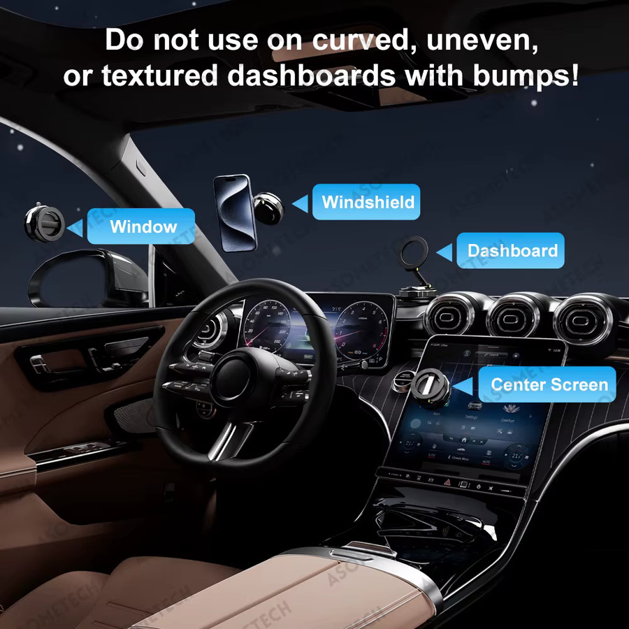 TOPZERO Magnetischer Autotelefonhalter für MagSafe mit 360 Grad Rotation und Vakuum-Halterung für Auto, Schreibtisch oder Badezimmer - Bild 2