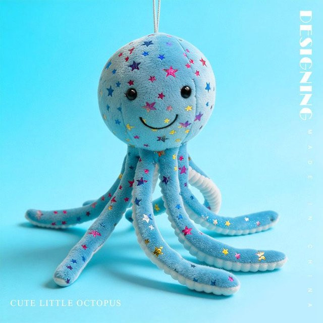 Yiran Health & Beauty Oktopus Plüschtier, Blau, Plüsch / Textil - Bild 1