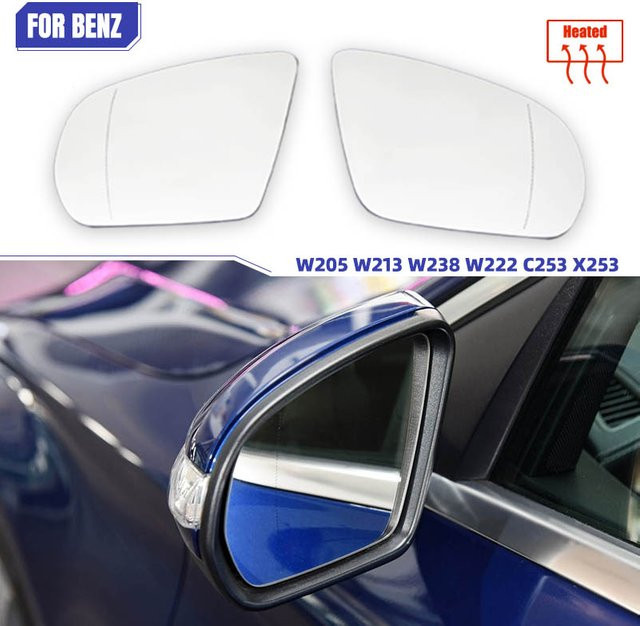 Beheizter seitlicher Rückspiegel mit Toter-Winkel-Erkennung für Mercedes-Benz C-, E-, S-Klasse und GLC-Modelle (W205, W222, W213, X253) von 2013-2021 - Bild 1
