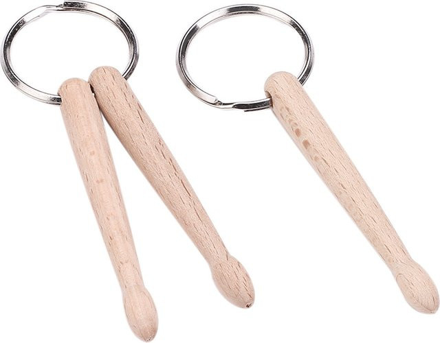 Schlüsselanhänger Mini-Drumsticks aus Holz - Bild 1