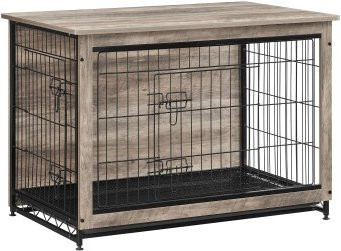 Feandrea Hundekäfig als Möbelstück in Braun und Beige - Bild 1