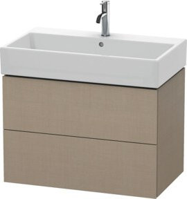 Duravit Waschtischunterschrank L-Cube in Leuchtend Weiß mit 2 Schubladen, wandhängend, B/T: 78,4 x 45,9 cm - Bild 1