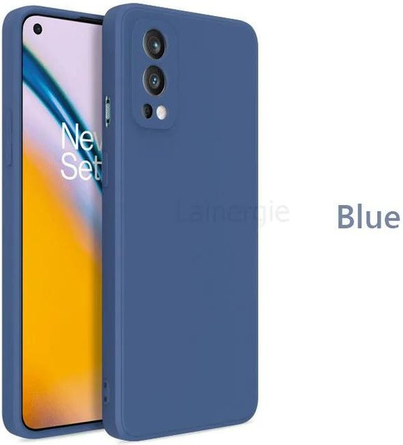 Silikon Schutzhülle für OnePlus Nord 2 und OnePlus Nord 2 5G mit Kamera-Schutz in Grün und Blau - Bild 1