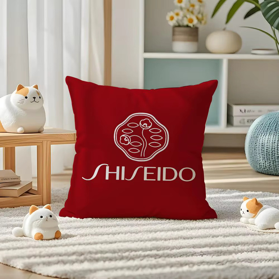 S-shiseido Doppelseitige Plüsch-Sofakissenbezüge aus organischem Material mit unsichtbarem Reißverschluss, Schwarz und Rot, B/T/H: 30 x 30 x 30 cm - Bild 3