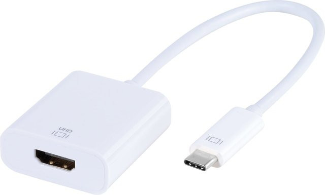 Vivanco USB Type C auf HDMI Adapter in Weiß, 0,15 m - Bild 1