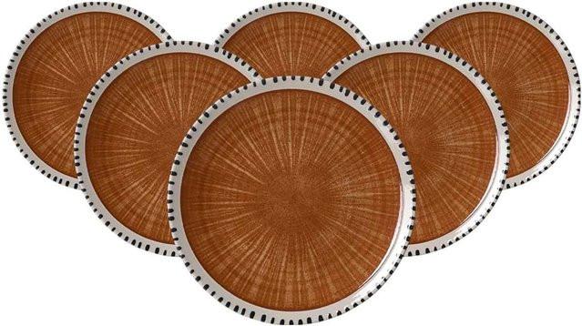 Ritzenhoff & Breker Dessertteller Natura Braun 6er Set Durchmesser: 20,5 cm - Bild 1