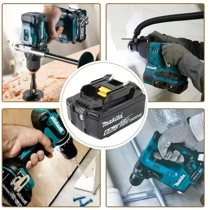Makita 18V Lithium-Ionen Akku mit 6,0Ah für Elektrowerkzeuge, Schwarz - Bild 4