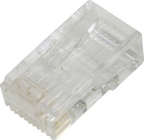 Digitus CAT 6 Modularstecker für Rundkabel, ungeschirmt, RJ45 8P8C, transparent, 100 Stück - Bild 1
