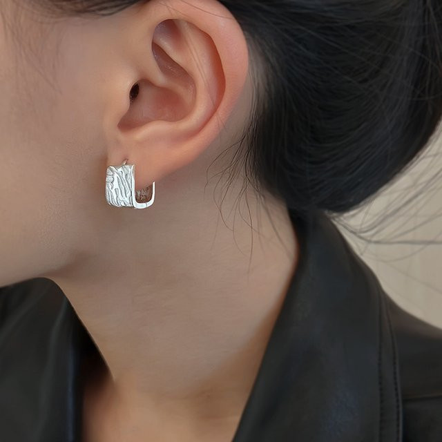 REETI Ohrringe, 925 Silber, geometrisch, quadratisch, Damen - Bild 1