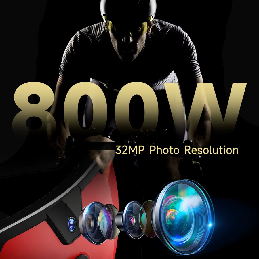 KULANNDER KI Outdoor-Sportkamera-Brille mit 800W HD Action-Aufnahme, Anti-Shake-Funktion und 3D Surround Sound für Herren - Bild 2