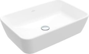 Villeroy & Boch Aufsatzwaschbecken Architectura aus Keramik, eckig, mit Überlauf, weiß, B/T: 60 x 40 cm - Bild 1