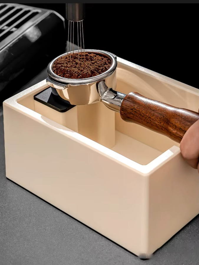 JUSTINLAU Espresso Knock Box Kaffeesatz-Behälter aus Acryl und Kunststoff in Grau - Bild 4