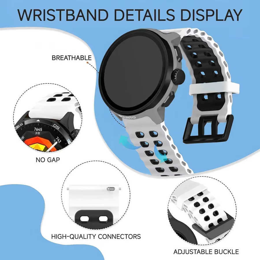 CUBOT Uhrenarmband Silikon, Bunt, 22 mm, Unisex - Bild 3