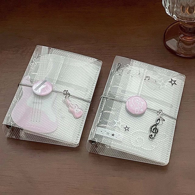 M5 Musik-Thema Ringbuch Notizbuch und Scrapbook aus PP, dreifach faltbarer Kartenorganizer und Fotoalbum in Multicolour - Bild 1