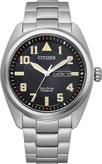 Citizen Armbanduhr, Titan, Quarz, 42 mm, Schwarz, Herren - Bild 1