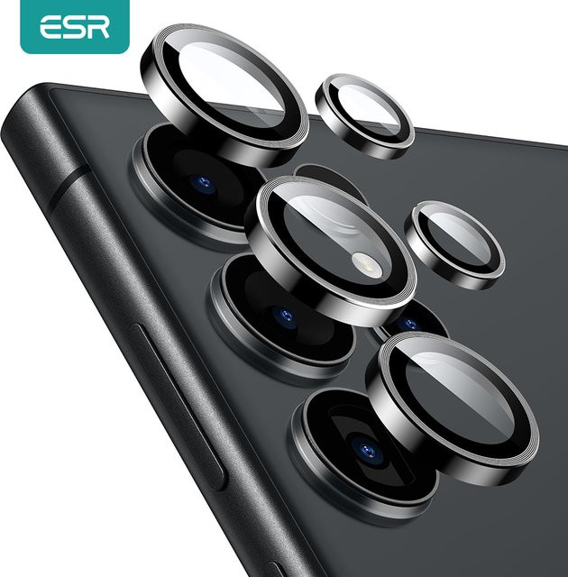 ESR Armorite Kameraschutz für Samsung Galaxy S26 Ultra S25 Ultra S24 Ultra S23 Ultra mit Blendschutz in Schwarz - Bild 1