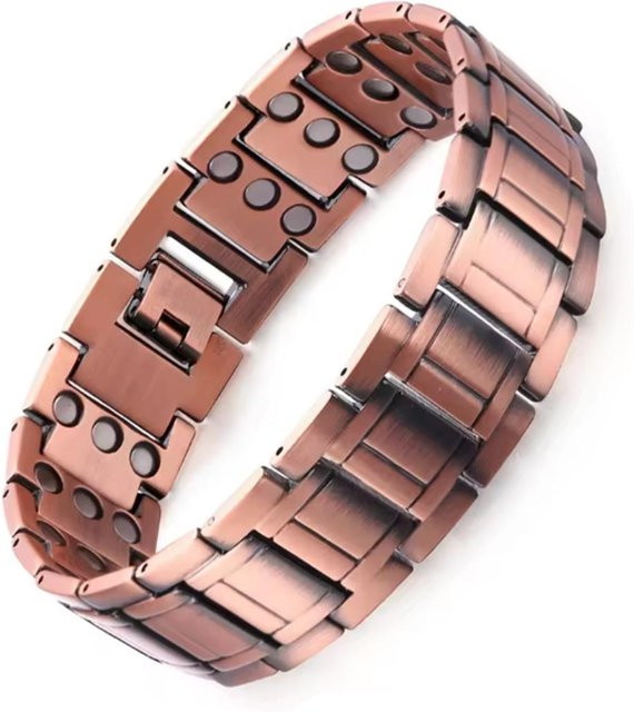 Armband Herren, Kupferbeschichtet, Antike Bronze, Messing - Bild 1