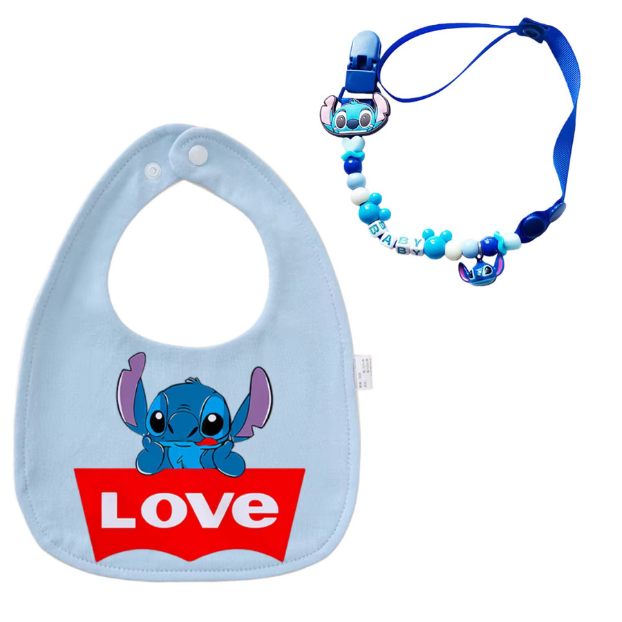 Disney Babyflaschenkette mit Clip aus Kunststoff und absorbierendem Stoff in Grau und Blau - Bild 2