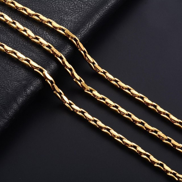 YULIN Halskette Edelstahl, Gold, 51 cm, Unisex - Bild 1