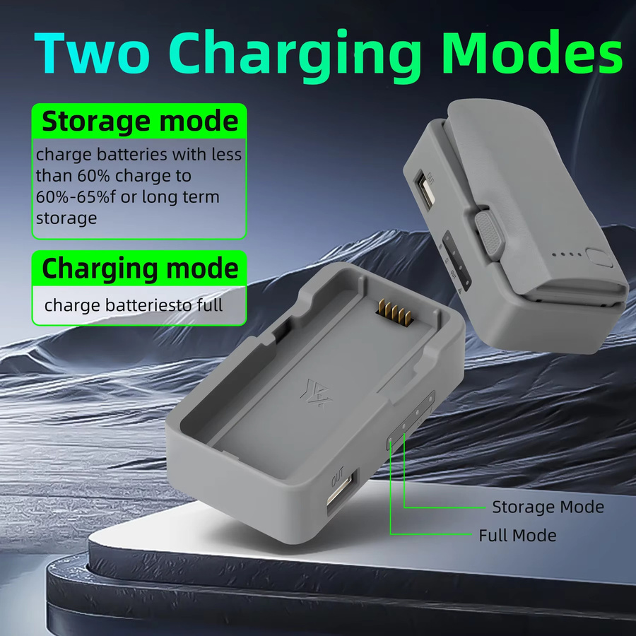 DJI Ladestation für DJI NEO 2 Drohnen-Akku, 18W Powerbank in Grau - Bild 2