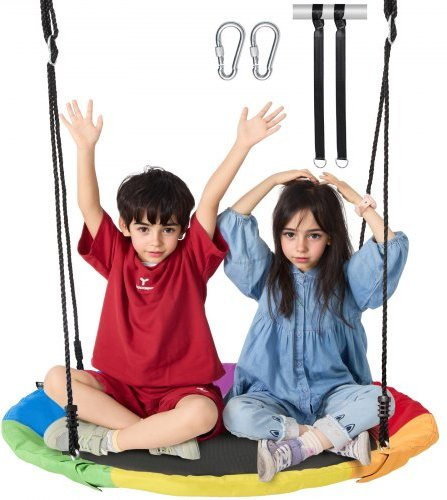 VEVOR Tree Swing Saucer Swing Multicolor mit Oxford Fabric und PE Ropes - Bild 1