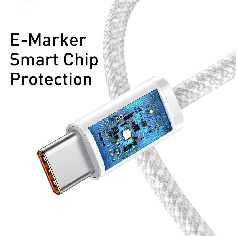 USB-C Ladekabel mit 60 W PD Schnellladefunktion aus gewebtem Material für iPhone, Samsung, Huawei und Xiaomi - Bild 2