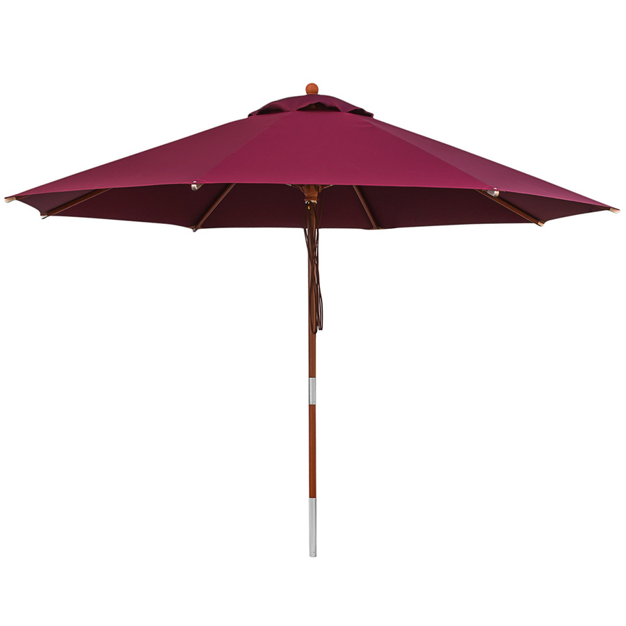 anndora Sonnenschirm rund in Dunkelrot Burgundy mit Winddach und UV-Schutz UPF 50+ Durchmesser: 350 cm - Bild 1