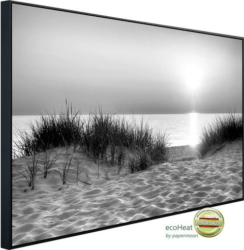 papermoon EcoHeat Infrarotheizung Strand Schwarz Weiss mit Matt-Effekt und App-Steuerung - Bild 1