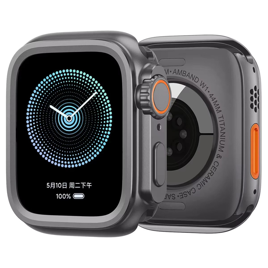 CAOWTAN Schutzhülle Legierung, Apple Watch Serie 9 8 7 6 5 4 SE, 45 mm 44 mm - Bild 1