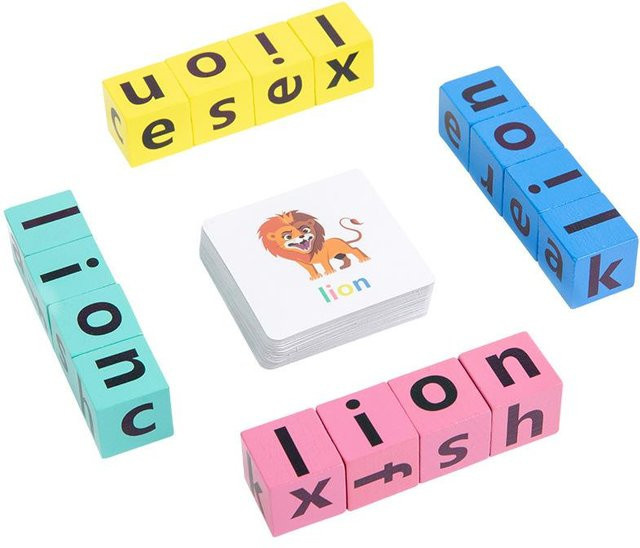 Interesting toys Buchstabenwort Rechtschreibspiel, Lernspielzeug, grau - Bild 1