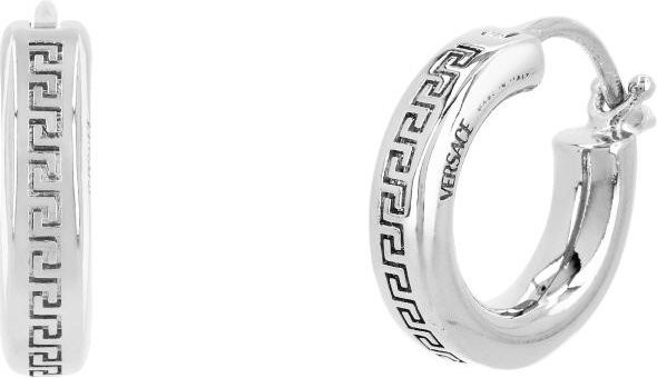 Versace Creolen, Silber, Weiß, Damen - Bild 1