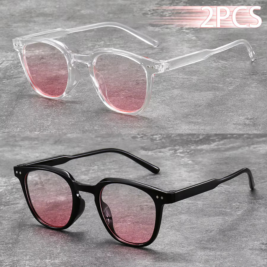 WSZ Sonnenbrille, rund, Vollrand, Metal, Unisex, pink, transparent - Bild 1