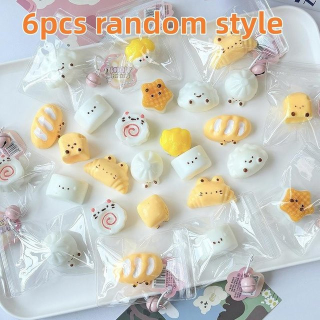 A Family Of Home Textiles Mini-Essen Squishy Anhänger, Knetspielzeug - Bild 1