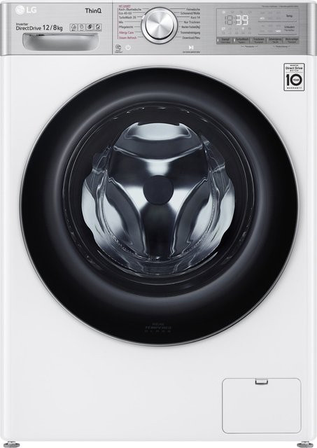 LG Stand-Waschtrockner V9WD128H2 in Weiß - Bild 1