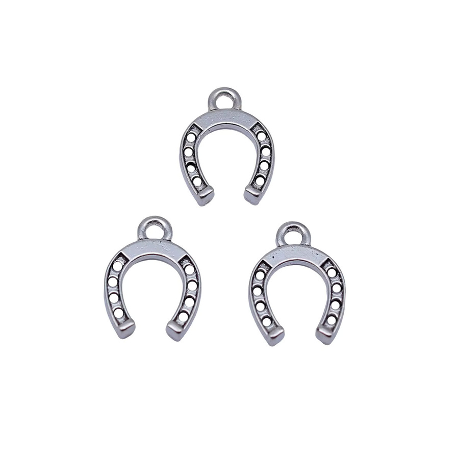 WYSIWYG Hufeisen-Anhänger, Messing, 15x11mm, Unisex - Bild 2