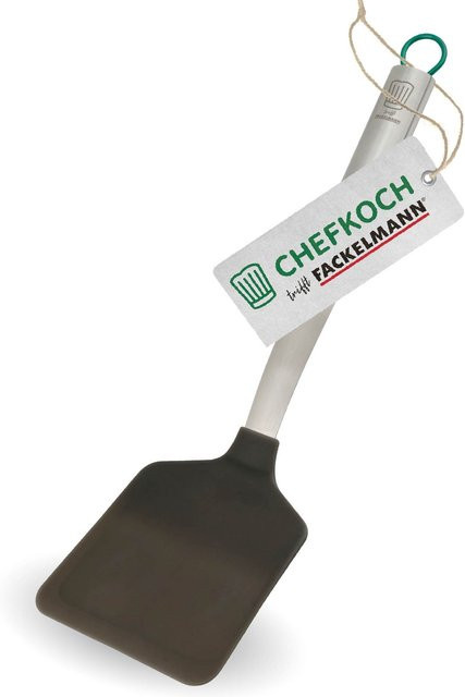 Fackelmann Pfannenwender München aus Edelstahl und Silikon, Silber, Länge: 31 cm - Bild 1
